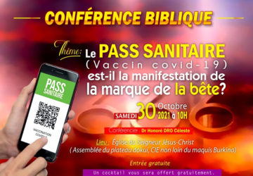 Participez à la conférence biblique du samedi 30 octobre 2021